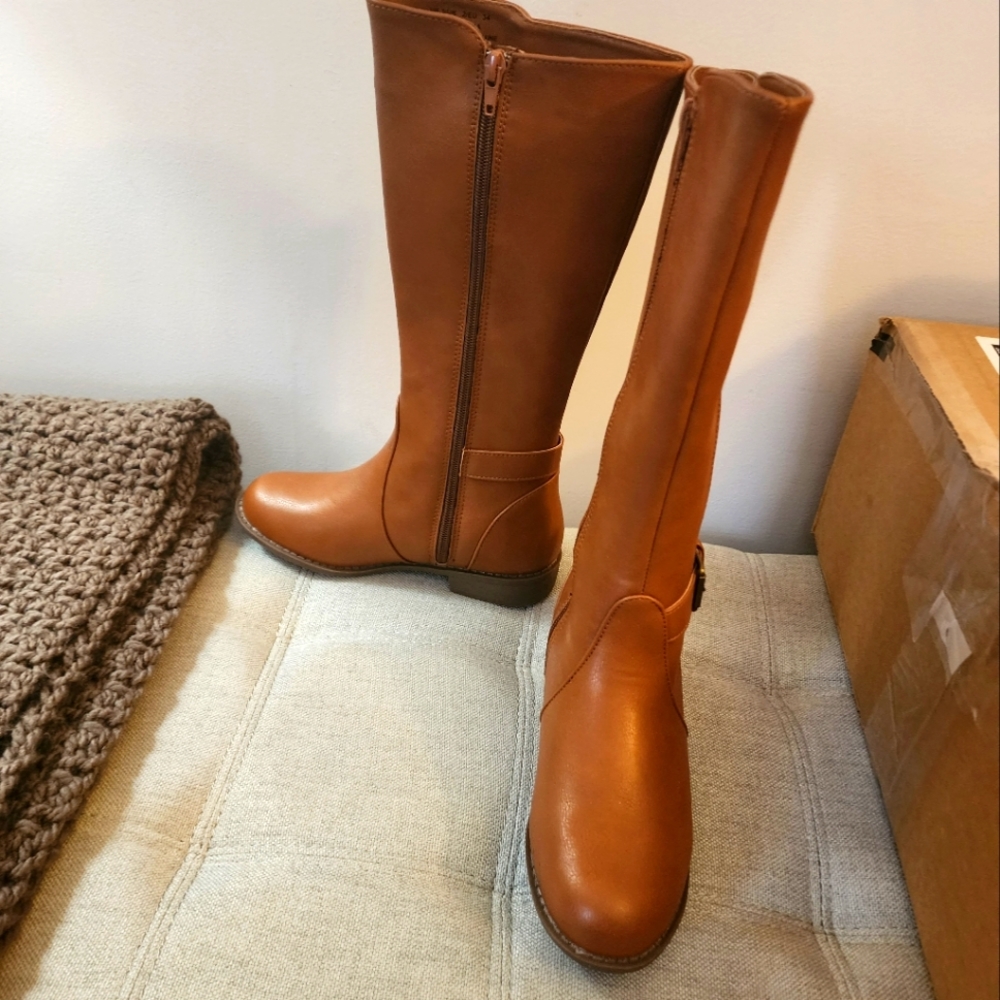Girls Brown Riding Boots - Picture 4 of 6